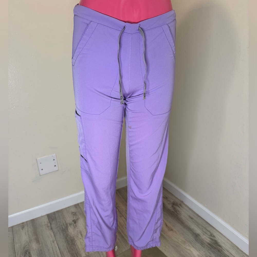 WonderWink Women’s Scrub Pants | XXS Petite | Lavender Drawstring Medical